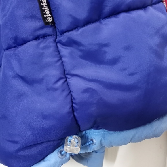 LL Bean Ski Snow Size Medium Light and Dark Blue Colorblock Hooded Ski Snow Coat - Picture 11 of 16